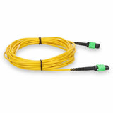 AddOn 5m MPO (Female) to MPO (Female) 12-Strand Crossover Yellow OS2 Fiber OFNR (Riser-Rated) Patch Cable