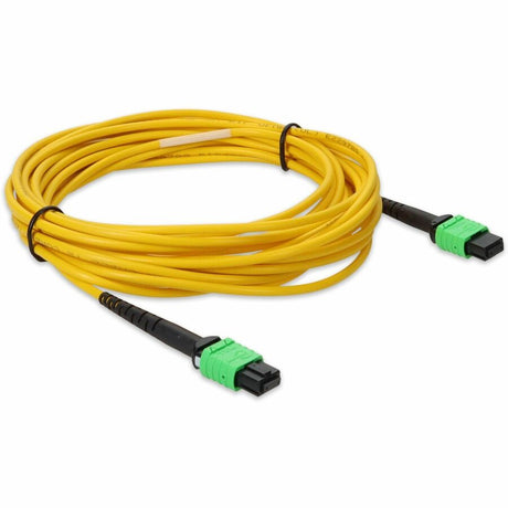 AddOn 5m MPO (Female) to MPO (Female) 12-Strand Yellow OS2 Straight Fiber OFNR (Riser-Rated) Patch Cable