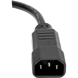 Eaton Tripp Lite Series PDU Power Cord, C13 to C14 - 10A, 250V, 18 AWG, 1 ft. (0.31 m), Black