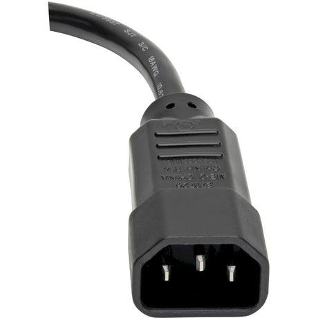 Eaton Tripp Lite Series PDU Power Cord, C13 to C14 - 10A, 250V, 18 AWG, 1 ft. (0.31 m), Black