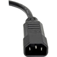 Eaton Tripp Lite Series PDU Power Cord, C13 to C14 - 10A, 250V, 18 AWG, 1 ft. (0.31 m), Black