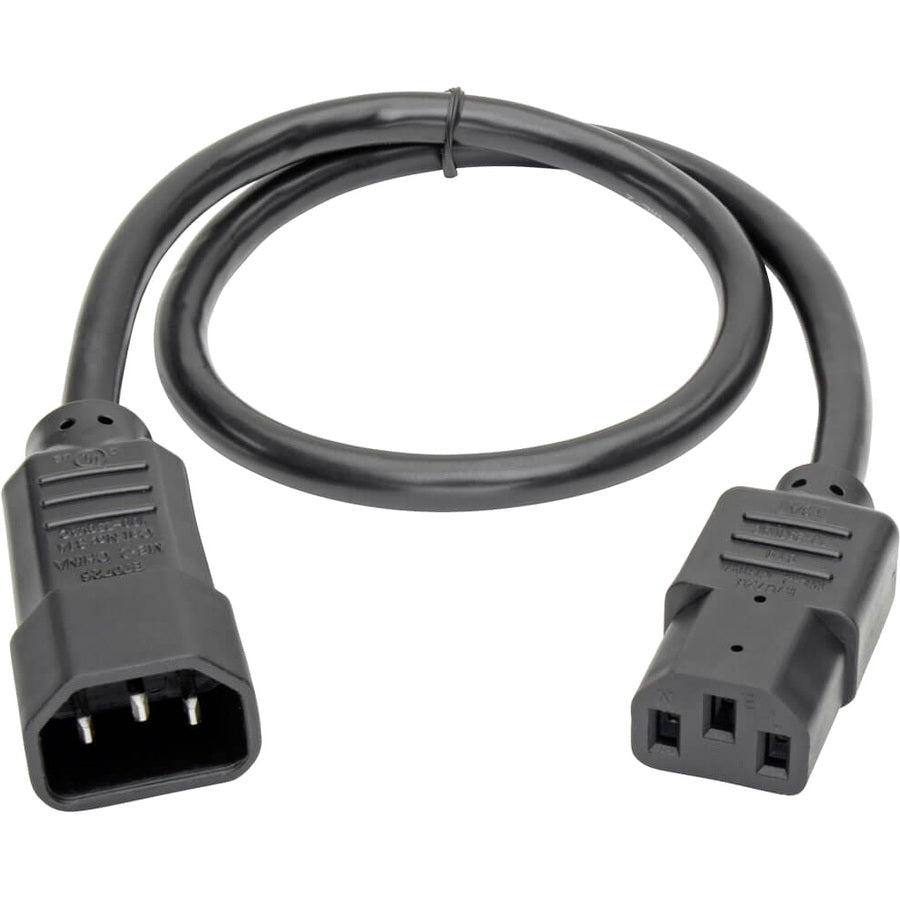 Eaton Tripp Lite Series PDU Power Cord, C13 to C14 - 13A, 250V, 16 AWG, 2 ft. (0.61 m), Black