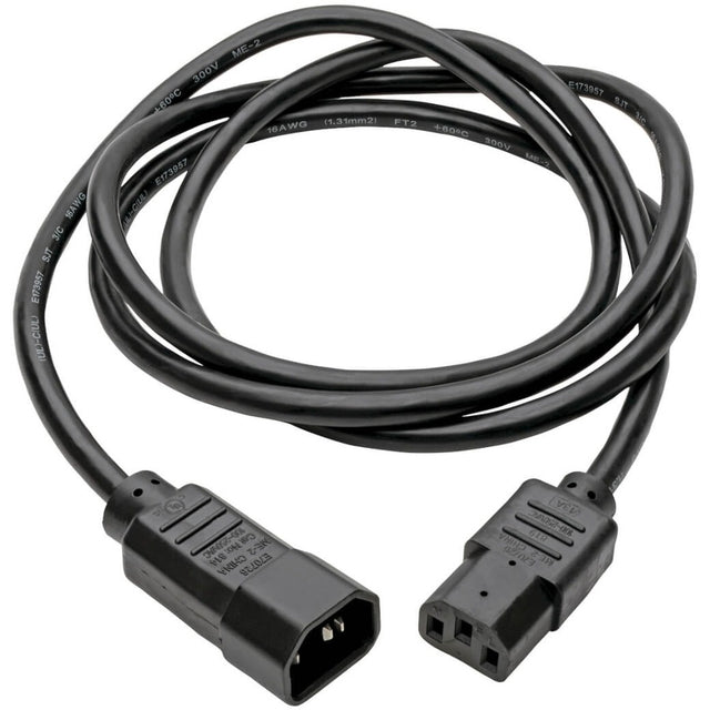 Eaton Tripp Lite Series PDU Power Cord, C13 to C14 - 13A, 250V, 16 AWG, 6 ft. (1.83 m), Black