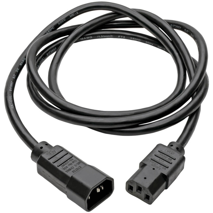 Eaton Tripp Lite Series PDU Power Cord, C13 to C14 - 10A, 250V, 18 AWG, 8 ft. (2.43 m), Black