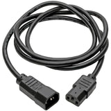 Eaton Tripp Lite Series PDU Power Cord, C13 to C14 - 10A, 250V, 18 AWG, 8 ft. (2.43 m), Black