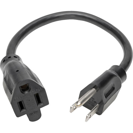 Eaton Tripp Lite Series Power Extension Cord, NEMA 5-15P to NEMA 5-15R - 13A, 120V, 16 AWG, 1 ft. (0.31 m), Black