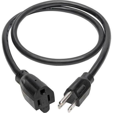 Eaton Tripp Lite Series Power Extension Cord, NEMA 5-15P to NEMA 5-15R - Heavy-Duty, 15A, 120V, 14 AWG, 3 ft. (0.91 m), Black