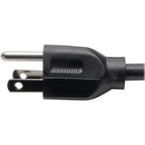 Eaton Tripp Lite Series Extension Cord Y Splitter, NEMA 5-15P to 2x NEMA 5-15R - 13A, 120V, 16 AWG, 18-in. (45.72 cm), Black