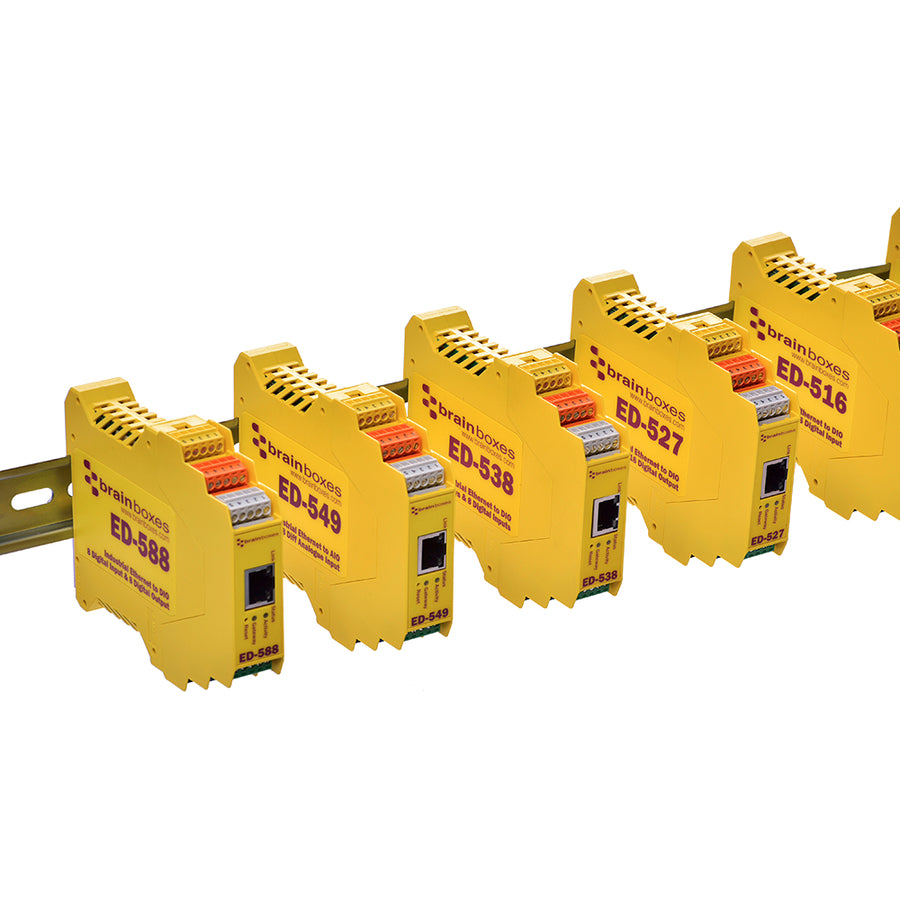 Brainboxes - Ethernet to 4 Relays and 8 Digital Inputs + RS485 Gateway
