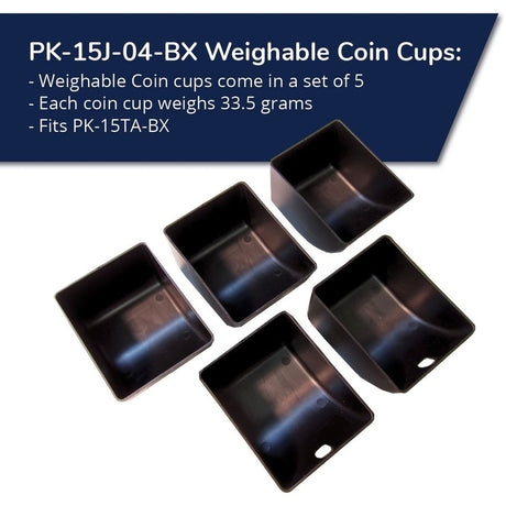 apg&reg; Weighable Coin Cups | 5 Pack | for M-15VTA Till