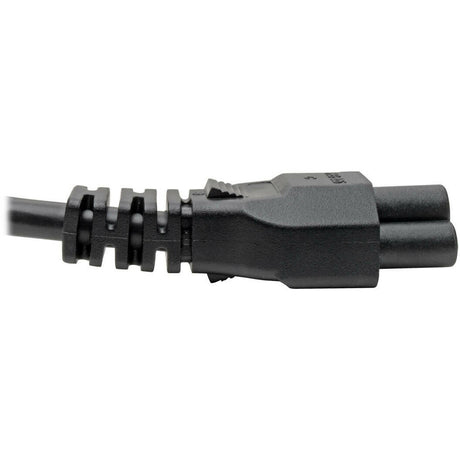 Eaton Tripp Lite Series 3-Slot Power Cord, NEMA 5-15P to C5 - Laptop/Notebook, 10A, 125V, 18 AWG, 10 ft. (3.05 m), Black