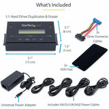 StarTech.com 1:1 Standalone Hard Drive Duplicator & Eraser, SATA HDD / SSD Disk Cloner / Copier / Wiper / Sanitizer, TAA Compliant