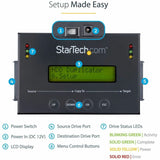 StarTech.com 1:1 Standalone Hard Drive Duplicator & Eraser, SATA HDD / SSD Disk Cloner / Copier / Wiper / Sanitizer, TAA Compliant