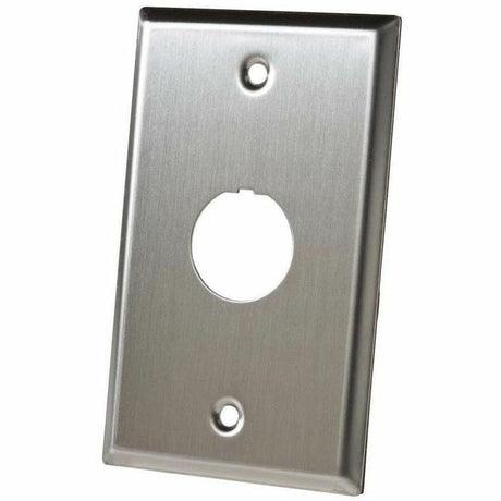 Ortronics Stainless Steel Faceplate Industrial, 1-port Single Gang Plate