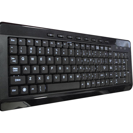 A4TECH BLACK USB WIRED SLIM KEYBOARD W/ BLUE LED