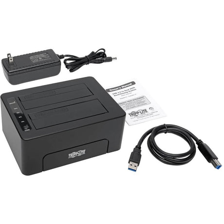 Eaton Tripp Lite Series USB 3.0 SuperSpeed to Dual SATA External Hard Drive Docking Station with Cloning for 2.5 in./3.5 in. HDD