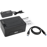 Eaton Tripp Lite Series USB 3.0 SuperSpeed to Dual SATA External Hard Drive Docking Station with Cloning for 2.5 in./3.5 in. HDD