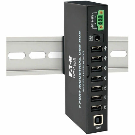 Eaton Tripp Lite Series 7-Port Industrial-Grade USB 2.0 Hub - 15 kV ESD Immunity, Metal Housing, Mountable