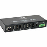 Eaton Tripp Lite Series 7-Port Industrial-Grade USB 2.0 Hub - 15 kV ESD Immunity, Metal Housing, Mountable