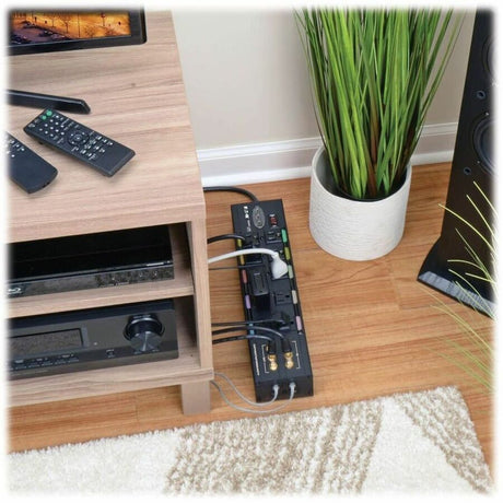 Eaton Tripp Lite Series Isobar 10-Outlet Home/Business Theater Surge Protector, 8 ft. Cord with Right-Angle Plug, 3840 Joules, LEDs, Metal Housing