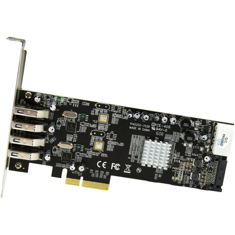 StarTech.com 4 Port PCI Express (PCIe) SuperSpeed USB 3.0 Card Adapter w/ 2 Dedicated 5Gbps Channels - UASP - SATA / LP4 Power
