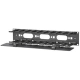 APC NetShelter Cable Management, Horizontal Cable Manager, 2U, Single Side with Cover, Black, 483 x 88 x 110 mm