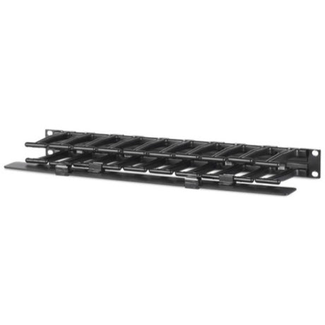 APC NetShelter Cable Management, Horizontal Cable Manager, 1U, Single Side with Cover, Black, 483 x 44 x 110 mm