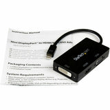 StarTech.com Mini DisplayPort Adapter - 3-in-1 - 1080p - Monitor Adapter - Mini DP to HDMI / VGA / DVI Adapter Hub