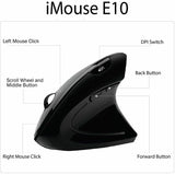 Adesso iMouse E10 2.4 GHz RF Wireless Vertical Ergonomic Mouse