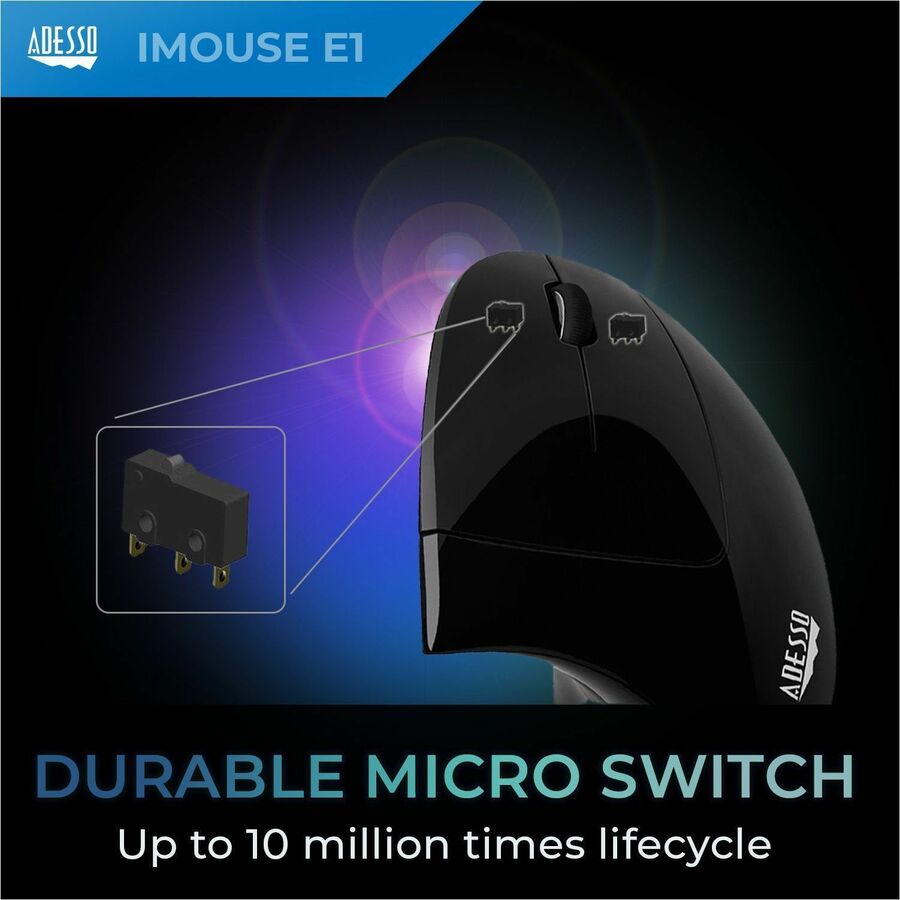 Adesso iMouse E1 Vertical Ergonomic Illuminated Mouse