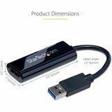 StarTech.com USB 3.0 to HDMI Adapter, USB to HDMI Monitor Converter for Windows, 1080P (no support for macOS/ChromeOS/Linux) - TAA