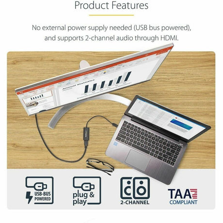 StarTech.com USB 3.0 to HDMI Adapter, USB to HDMI Monitor Converter for Windows, 1080P (no support for macOS/ChromeOS/Linux) - TAA