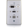 C2G HDMI, VGA, 3.5mm Audio and USB Pass Through Wall Plate - Single Gang