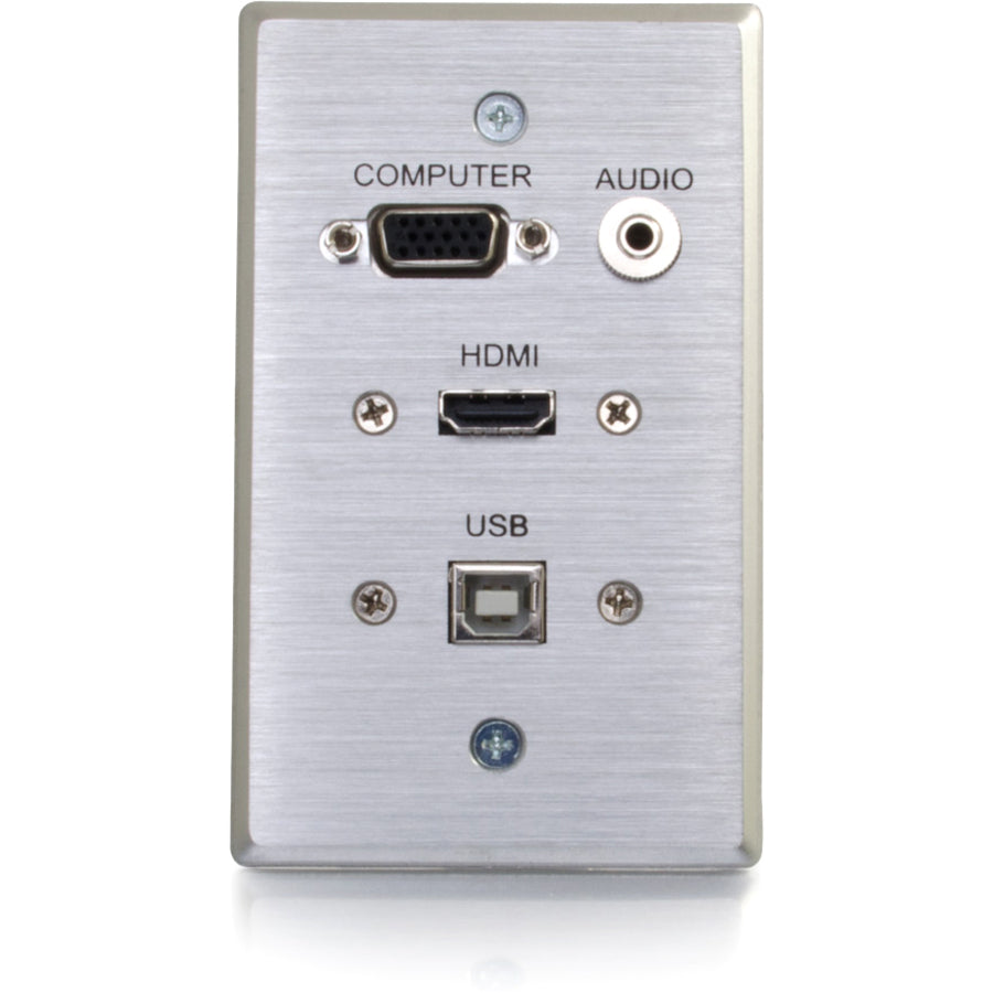C2G HDMI, VGA, 3.5mm Audio and USB Pass Through Wall Plate - Single Gang