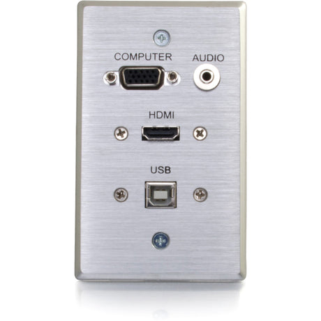 C2G HDMI, VGA, 3.5mm Audio and USB Pass Through Wall Plate - Single Gang
