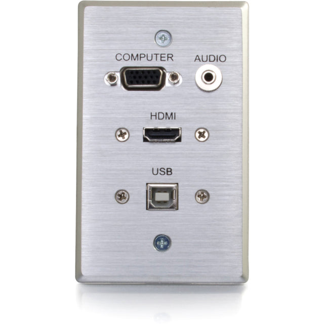 C2G HDMI, VGA, 3.5mm Audio and USB Pass Through Wall Plate - Single Gang