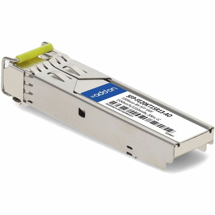 AddOn Juniper Networks SFP-FE20KT15R13 Compatible TAA Compliant 100Base-BX SFP Transceiver (SMF, 1550nmTx/1310nmRx, 20km, LC)