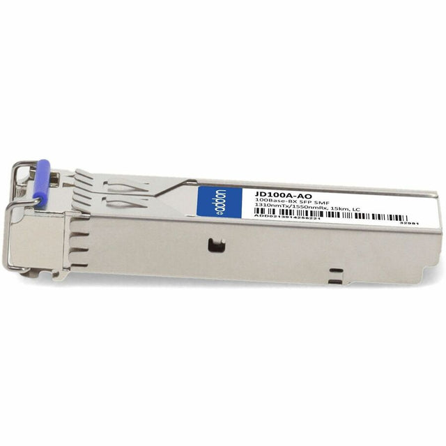AddOn HP JD100A Compatible TAA Compliant 100Base-BX SFP Transceiver (SMF, 1310nmTx/1550nmRx, 15km, LC)