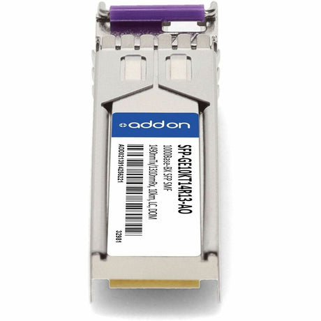 AddOn Juniper Networks SFP-GE10KT14R13 Compatible TAA Compliant 1000Base-BX SFP Transceiver (SMF, 1490nmTx/1310nmRx, 10km, LC, DOM)