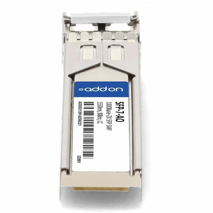 AddOn Rad SFP-7 Compatible TAA Compliant 1000Base-ZX SFP Transceiver (SMF, 1550nm, 80km, LC)