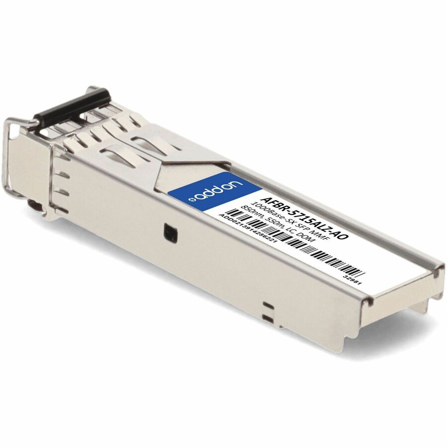 AddOn Avago AFBR-5715ALZ Compatible TAA Compliant 1000Base-SX SFP Transceiver (MMF, 850nm, 550m, LC, DOM)