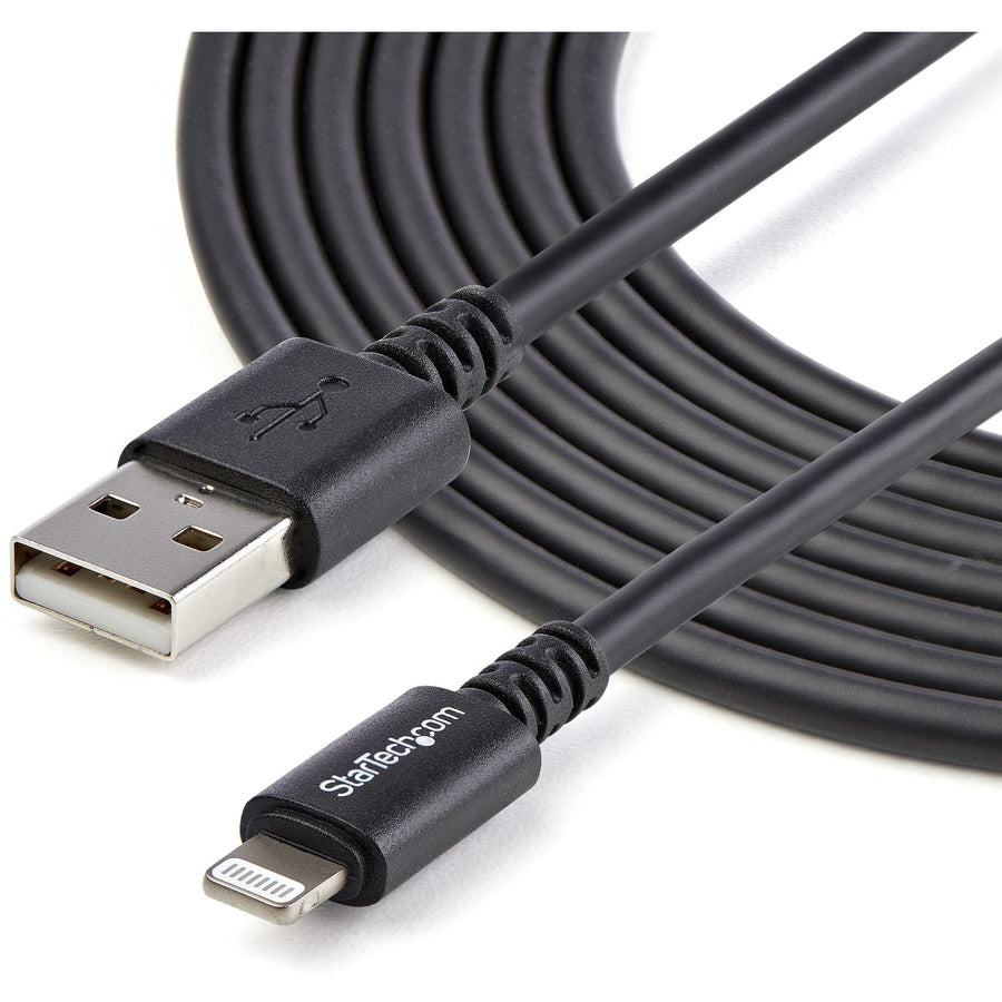 StarTech.com 3m (10ft) Long Black Apple&reg; 8-pin Lightning Connector to USB Cable for iPhone / iPod / iPad