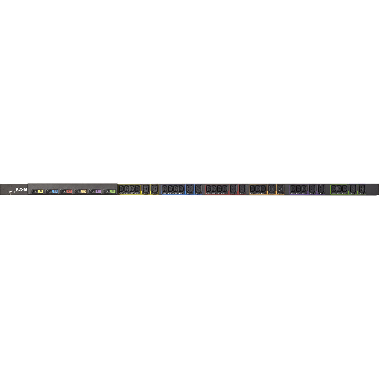 Eaton Basic rack PDU, 0U, 309-460P9 input, 17.3 kW max, 200-240V, 45A, 6 ft cord, Three-phase, Outlets: (21) C13 Outlet grip, (12) C19 Outlet grip