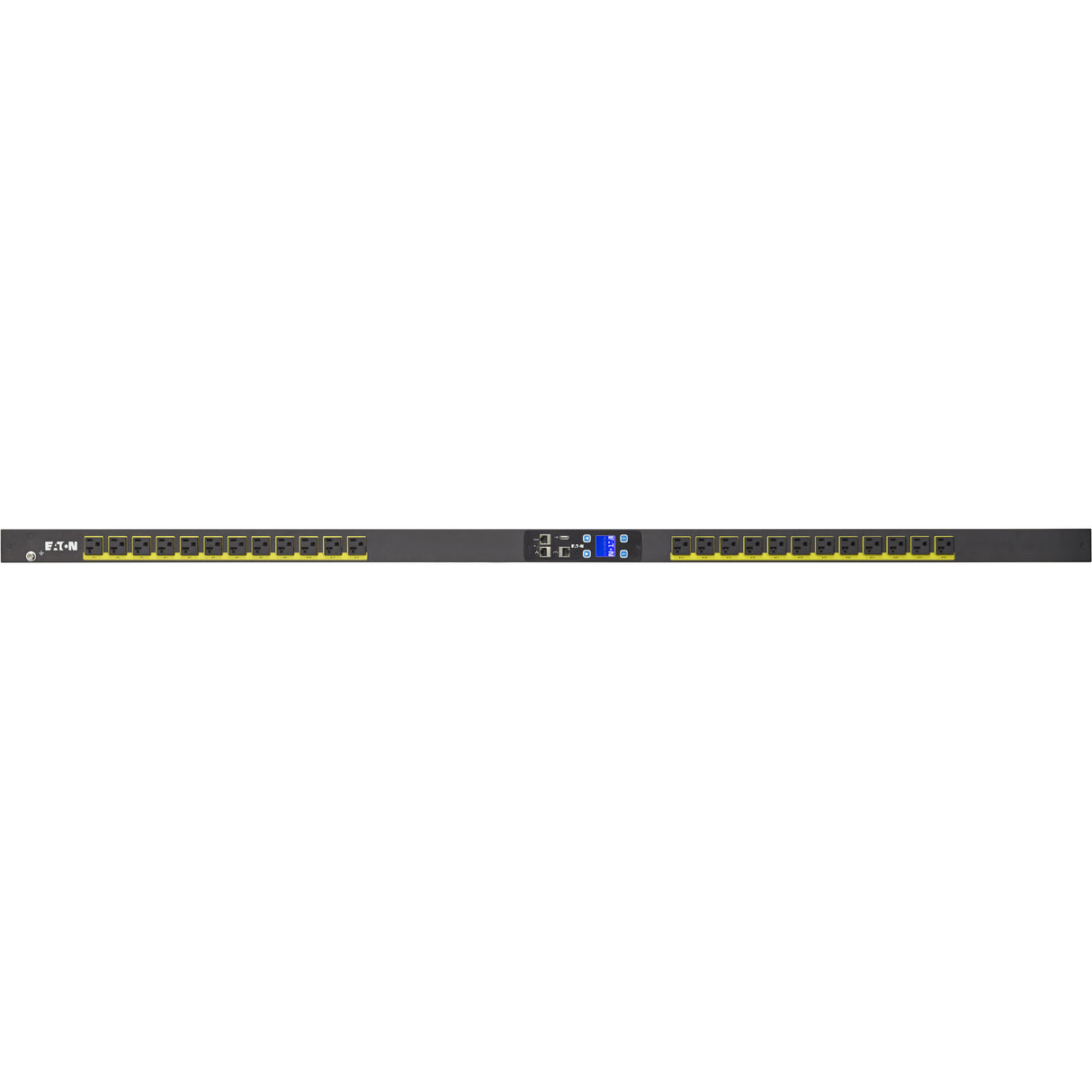 Eaton Metered Input rack PDU, 0U, 5-20P, L5-20P input, 1.92 kW max, 120V, 16A, 10 ft cord, Single-phase, Outlets: (24) 5-20R