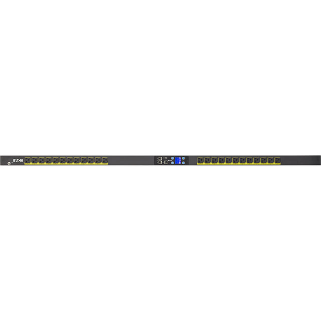 Eaton Metered Input rack PDU, 0U, 5-20P, L5-20P input, 1.92 kW max, 120V, 16A, 10 ft cord, Single-phase, Outlets: (24) 5-20R
