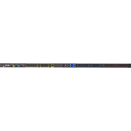 Eaton Metered Input rack PDU, 0U, L21-30P input, 8.64 kW max, 120/208V, 24A, 10 ft cord, Three-phase, Outlets: (1) 5-20R, (30) C13 Outlet grip, (6) C19 Outlet grip