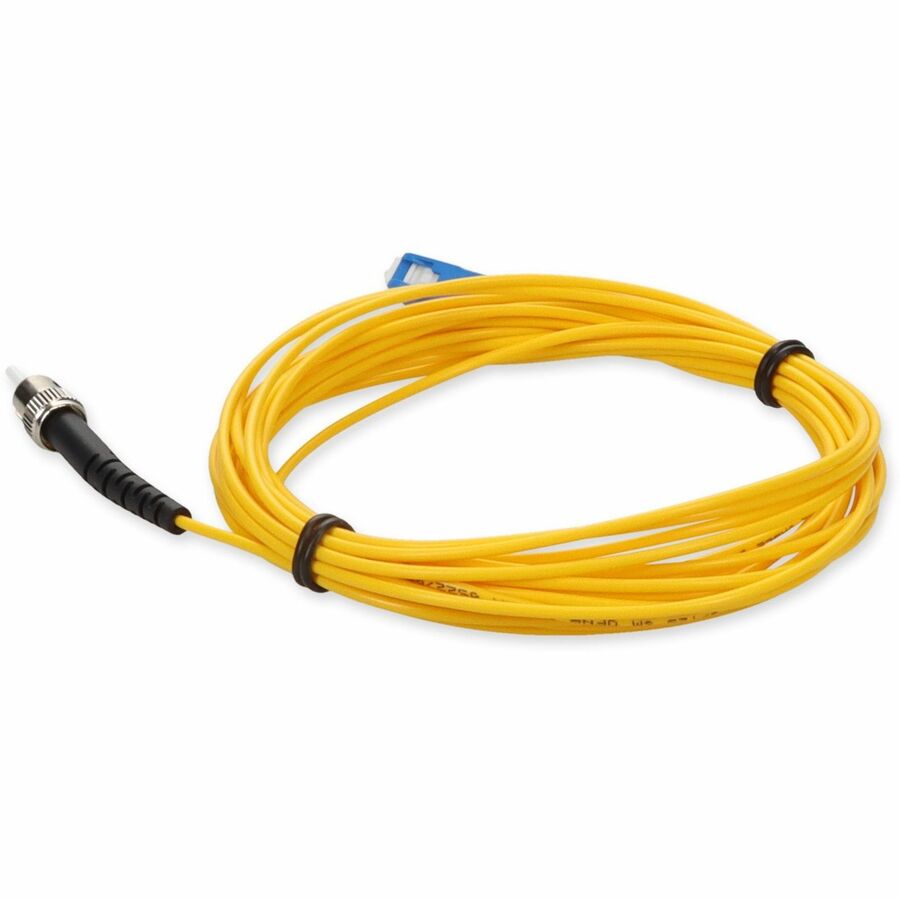 AddOn 5m SC (Male) to ST (Male) Yellow OS2 Simplex Fiber OFNR (Riser-Rated) Patch Cable