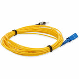 AddOn 5m SC (Male) to ST (Male) Yellow OS2 Simplex Fiber OFNR (Riser-Rated) Patch Cable