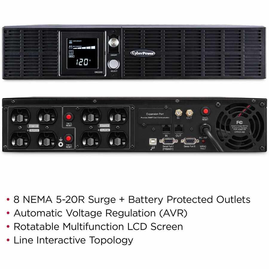 CyberPower OR2200LCDRT2U Smart App LCD UPS Systems