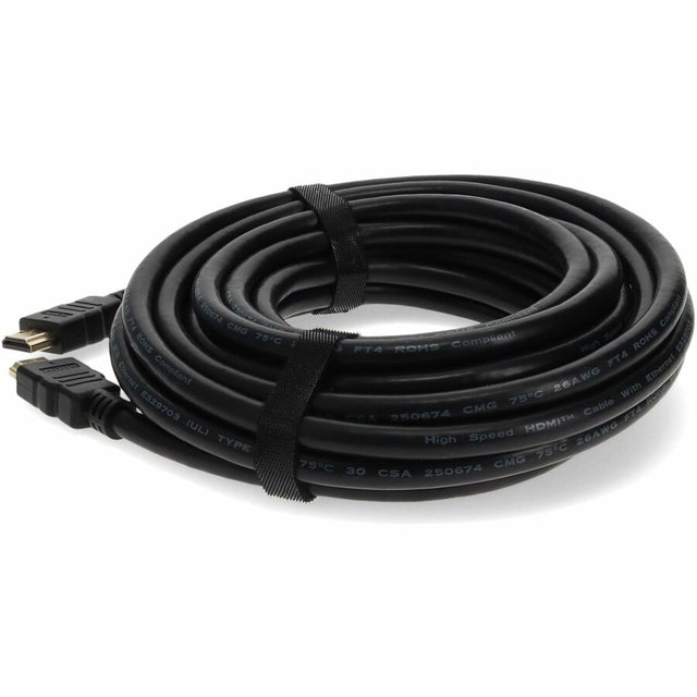 50ft HDMI 1.4 Male to HDMI 1.4 Male Black Cable Which Supports Ethernet Channel For Resolution Up to 4096x2160 (DCI 4K)